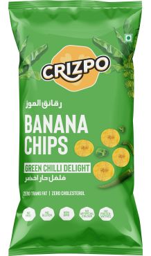 Crizpo Green Chilli Delight Banana Chips, 60 G
